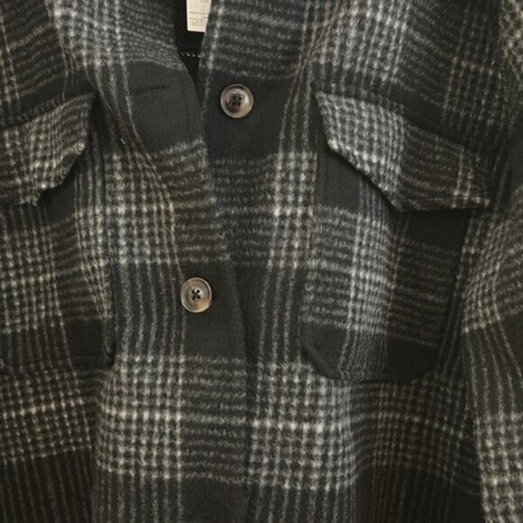 NWT George Black and Grey Plaid Shacket size 3x - Picture 2 of 4